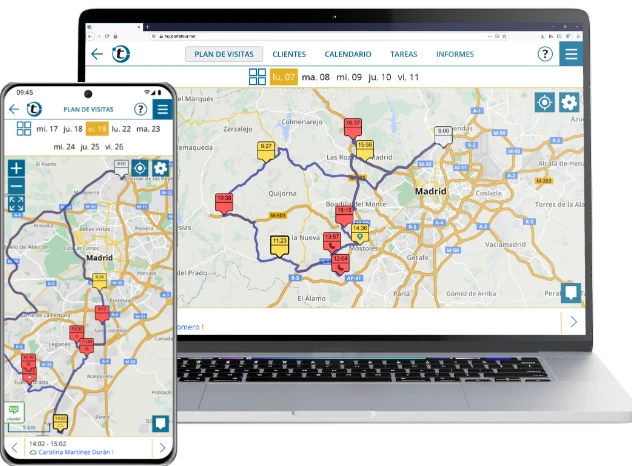 Optimice rutas con portatour® Route Planner