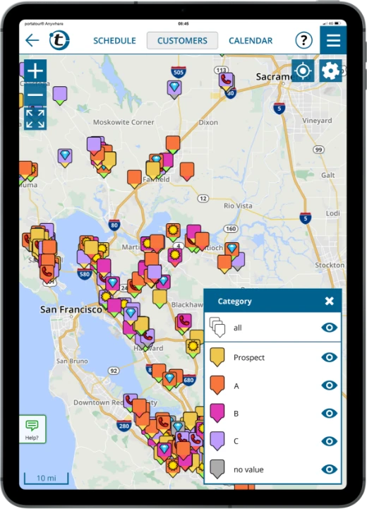 Use ABC-color-coding to understand who and where your customers are