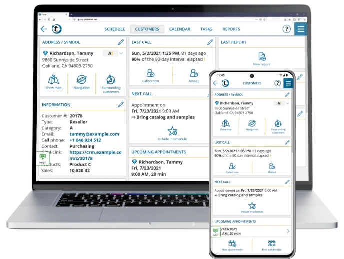 Access up-to-date customer information from all your devices