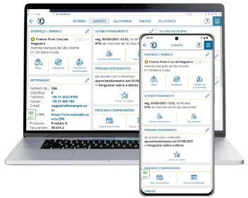 Acesse as informações de clientes de qualquer um dos seus dispositivos 